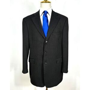 Arnold Brant Pure Wool Men's‎ Blazer 42L Made In Italy Three-Button Harry Rosen